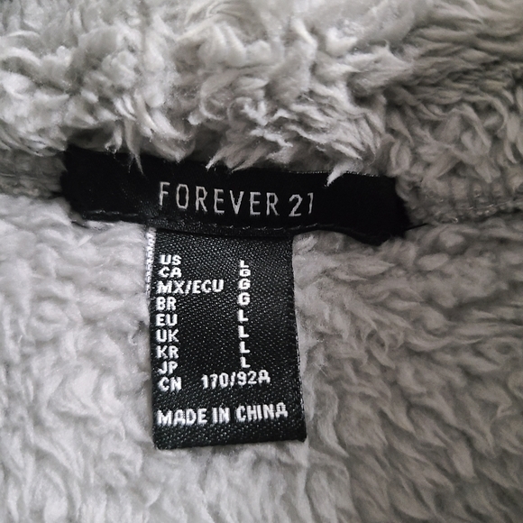 Forever 21 Gray Turtleneck Long Sleeve Croptop Teddy Sweater - Picture 5 of 5